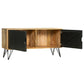 TV Entertainment Unit with 2 Doors and Wooden Frame Oak Brown and Black By The Urban Port UPT-263268