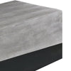 45 Inch Rectangular Mango Wood Coffee Table Iron Base Washed White and Black By The Urban Port UPT-263774