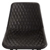 20 Inch Genuine Leather Accent Chair Diamond Stitched Metal Frame Black By The Urban Port UPT-263782