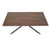 Rectangular Wooden Coffee Table with Boomerang Legs Natural Brown Sonoma and Black By The Urban Port UPT-266256