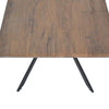 Rectangular Wooden Coffee Table with Boomerang Legs Natural Brown Sonoma and Black By The Urban Port UPT-266256