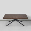 Rectangular Wooden Coffee Table with Boomerang Legs Natural Brown Sonoma and Black By The Urban Port UPT-266256