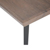 Rectangular Wooden Coffee Table with Tray Top and Metal Legs Brown and Black By The Urban Port UPT-266257