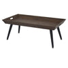 Rectangular Wooden Coffee Table with Tray Top and Metal Legs Brown and Black By The Urban Port UPT-266257