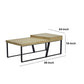 Rectangular Wooden Coffee Table with Metal Frame Oak Brown and Black By The Urban Port UPT-266260