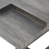 Rectangular Wooden Coffee Table with Hidden Storage and Metal Sled Base Gray and Black By The Urban Port UPT-266261