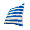 20 x 20 Modern Square Cotton Accent Throw Pillow Screen Printed Stripes Pattern Blue White By The Urban Port UPT-266362