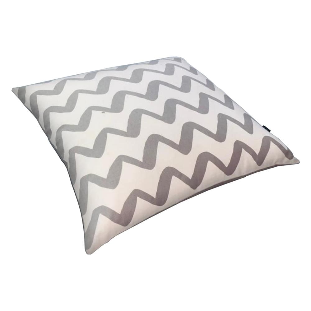 20 x 20 Modern Square Cotton Accent Throw Pillow Simple Chevron Pattern Gray White By The Urban Port UPT-266363