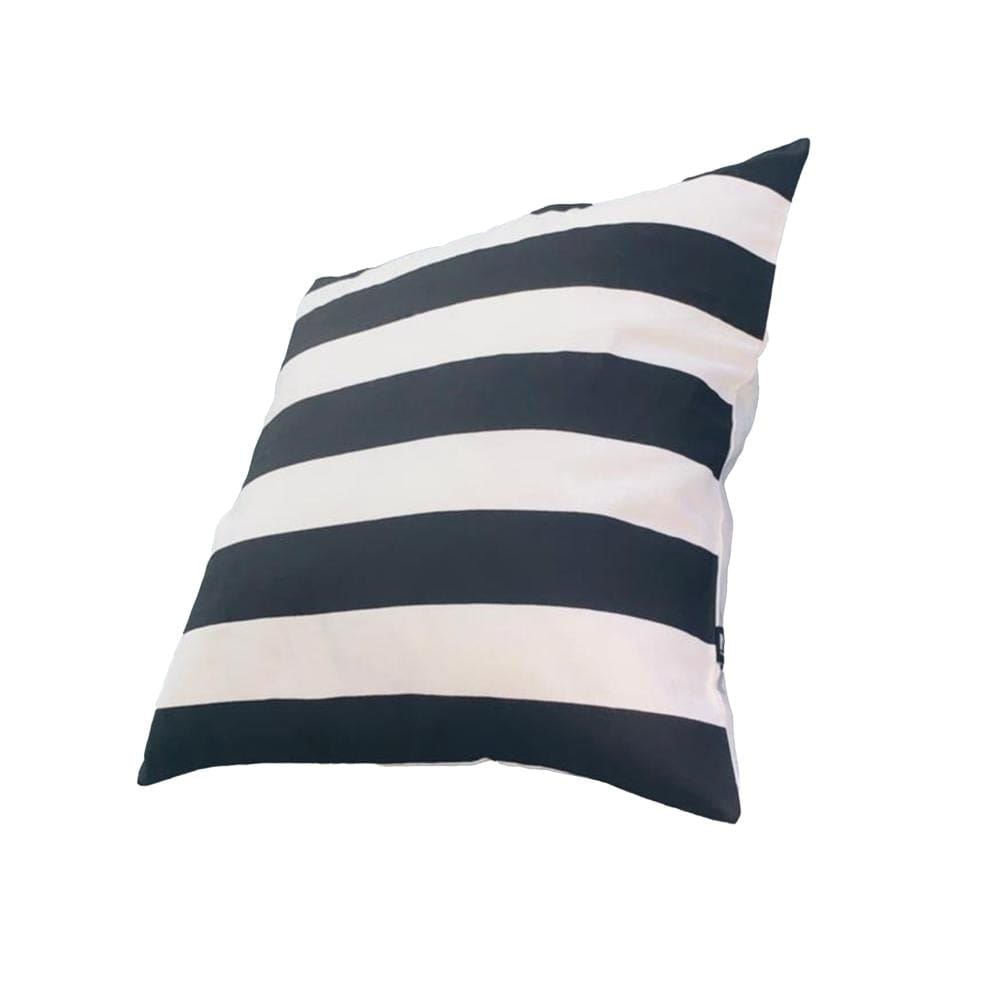 20 x 20 Modern Square Cotton Accent Throw Pillow Classic Block Stripes Black White By The Urban Port UPT-266365