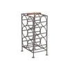 17 Inch Industrial Wine Rack Holder Rectangular Iron Frame 6 Bottle Storage Gunmetal Gray By The Urban Port UPT-266371