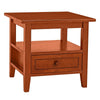 Wooden Rectangular End Table with 1 Drawer Honey Brown By The Urban Port UPT-266385