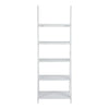 70 Inch Solid Wood Ladder Bookshelf 5 Tier Storage A Shape Frame White By The Urban Port UPT-266386