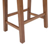 Wooden Counter Height Stool with Saddle Seat Walnut Brown By The Urban Port UPT-266392