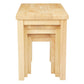 Rectangular Nesting Table with Wooden Frame Set of 3 Natural Brown By The Urban Port UPT-266394