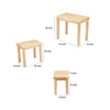 Rectangular Nesting Table with Wooden Frame Set of 3 Natural Brown By The Urban Port UPT-266394