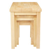 Rectangular Nesting Table with Wooden Frame Set of 3 Natural Brown By The Urban Port UPT-266394