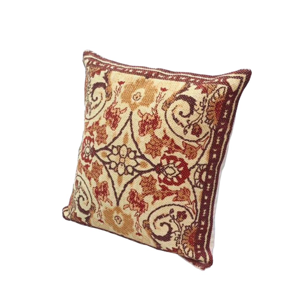 18 x 18 Square Cotton Accent Throw Pillow Scrolled Floral Pattern Multicolor By The Urban Port UPT-268959