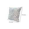 18 x 18 Square Accent Pillow Paisley Floral Pattern Soft Cotton Cover Soft Polyester Filling Blue White By The Urban Port UPT-268969