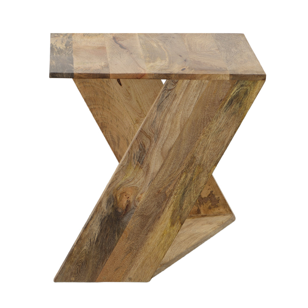 End Table with Square Top and Illusion Wooden Frame Oak Brown By The Urban Port UPT-268972