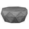 Ashton 34 inch Coffee Table with Diamond facet - Wooden Frame Gray By The Urban Port UPT-270556