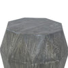 Ashton Faceted End Table with Diamond Pattern and Wooden Frame Gray By The Urban Port UPT-270561