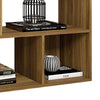 Valerie 23 Inch Wooden Bookcase with 4 Compartments and Grains Honey Brown By The Urban Port UPT-271309