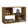 Valerie 23 Inch Wooden Bookcase with 4 Compartments and Grains Honey Brown By The Urban Port UPT-271309