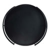 15 Inch Industrial Round Server Tray with Handle Black Iron Frame By The Urban Port UPT-271318