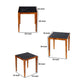 Alba 22 Inch 3 Piece Nesting Table Set Laser Cut Metal Black Brown By The Urban Port UPT-272006