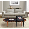 50 39 Inch 2 Piece Oval Acacia Wood and Metal Nesting Coffee Table Set Brown and Black By The Urban Port UPT-272007