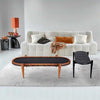 50 39 Inch 2 Piece Oval Acacia Wood and Metal Nesting Coffee Table Set Brown and Black By The Urban Port UPT-272007