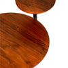 Geo Collection 21 Inch Round Acacia Wood Accent End Table with 2 Tier Tabletops Brown Black By The Urban Port UPT-272012