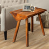 18 Inch Rectangular Mango Wood Accent Side Table with Live Edge Log Top Warm Brown By The Urban Port UPT-272014