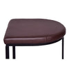 26 Inch Counter Height Stool with Vegan Faux Leather Upholstery Black Iron Frame Dark Brown By The Urban Port UPT-272546