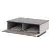 35 Inch Modern Rectangular Plinth Base Coffee Table with Storage Charcoal Gray By The Urban Port UPT-272742