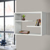 24 Inch Decorative Rectangular Wood Floating Wall Shelf with 3 Tier Storage White By The Urban Port UPT-272758