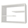 24 Inch Decorative Rectangular Wood Floating Wall Shelf with 3 Tier Storage White By The Urban Port UPT-272758