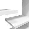 24 Inch Decorative Rectangular Wood Floating Wall Shelf with 3 Tier Storage White By The Urban Port UPT-272758