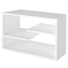 24 Inch Decorative Rectangular Wood Floating Wall Shelf with 3 Tier Storage White By The Urban Port UPT-272758