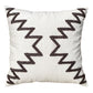 17 x 17 Inch 2 Piece Square Cotton Accent Throw Pillow Set with Modern Geometric Aztec Design Embroidery White Gray By The Urban Port 