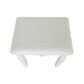 32 Inch 2 Piece Vanity Desk Set with LED Lights 5 Drawers Cushioned Stool White Solid Wood By The Urban Port UPT-272881