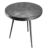 23 Inch Round Modern Minimalist Metal Side Table with Tripod Base Charcoal Black By The Urban Port UPT-272903