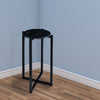 Ivy 24.5 Inch Round Marble Top Accent Side Table with Metal Frame By The Urban Port UPT-273472