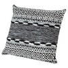 18 x 18 Jacquard Square Decorative Cotton Accent Throw Pillow with Soft Boho Tribal Pattern Black White By The Urban Port UPT-273479