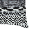 18 x 18 Jacquard Square Decorative Cotton Accent Throw Pillow with Soft Boho Tribal Pattern Black White By The Urban Port UPT-273479