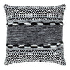 18 x 18 Jacquard Square Decorative Cotton Accent Throw Pillow with Soft Boho Tribal Pattern, Black, White By The Urban Port