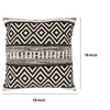 18 x 18 Jacquard Square Cotton Sham Accent Throw Pillow with Boho Diamond Pattern Black White By The Urban Port UPT-273483