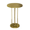 Cyrus 18 Inch Round Accent Side Table Cast Aluminum Arched Cut Out Frame Brass By The Urban Port UPT-274819