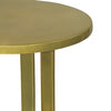 Cyrus 18 Inch Round Accent Side Table Cast Aluminum Arched Cut Out Frame Brass By The Urban Port UPT-274819