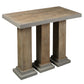 35 Inch Handcrafted Console Table Solid Mango Wood with Pillar Style Legs in Rustic Brown Finish By The Urban Port UPT-276368